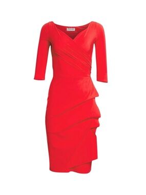 Chiara Boni La Petite Robe Florian side ruffle dress size 14